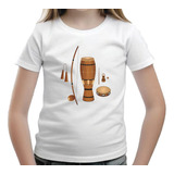 Camiseta Infantil Música Capoeira Instrumentos Musicais 41