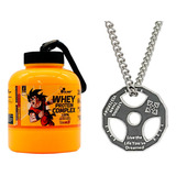 Cadena Collar Disco Gym Con Porta Proteína Goku Dragon Ball