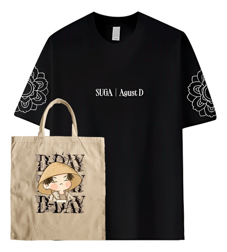 Kit Camiseta E Ecobag Agust D Suga D-day Show World Tour