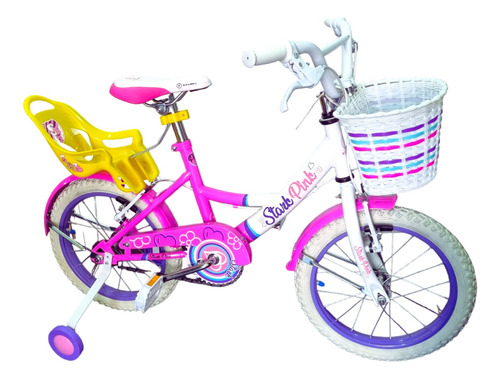  Bicicleta Stark Pink Rodado 16 Ruedita Infantil Nena