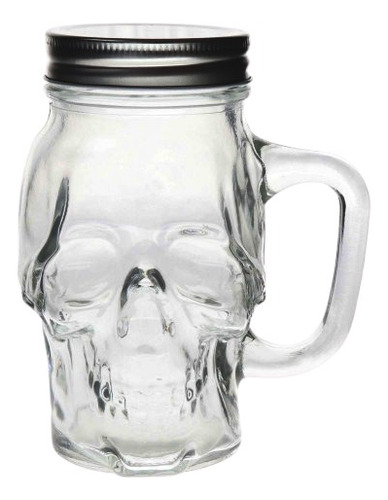 Tarro Vaso Taza Copa Calavera Halloween Craneo Mason Zombie 