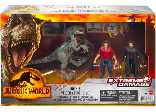 Jurassic World Dominion - Owen & Velociraptor Blue - Mattel