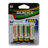 4 Pilhas Aa Recarregável Glacier Aa 4700mah