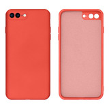 Capa Protege Câmera Silicone Compatível iPhone 7 E 8 Plus Cor Rosa Neon