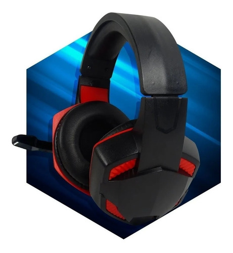 Auricular Gamer Kanji Z-11 Con Microfono Consolas Pc Luz Led Color Rojo Color De La Luz Rojo