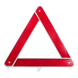 Triangulo De Segurança Vermelho Refletivo Com Base Branca
