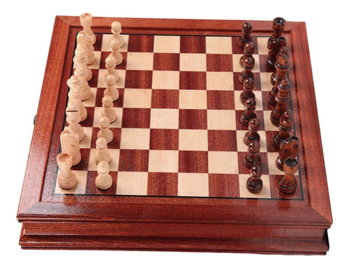 32cmx32cm Wooden Chess Set Rosewood Board Games For Kids