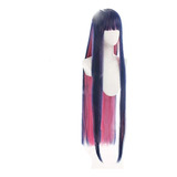 Peluca Stocking 110cmt Kanekalon Rosa Azul Cosplay Larga
