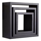 Trio Nicho Preto Mdf Ou Mdp Decorativo Quadro Sala