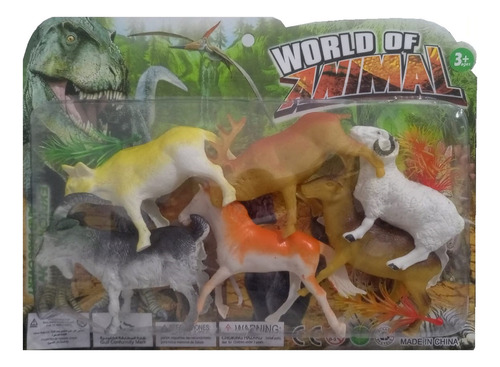 Set Conjunto De Animales X6 World Of Animal Sebigus