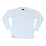 Camiseta Blanca Interlock Premium Manga Larga