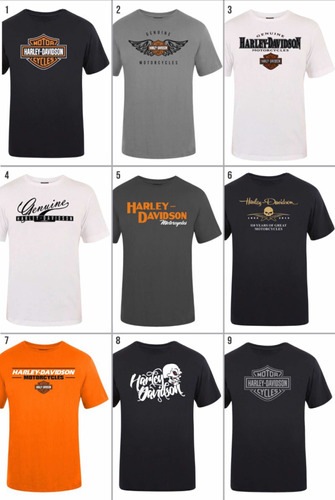 Estampado 3 Playeras Harley-davidson ,triumph  Indian, Ktm