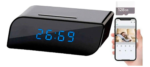 Reloj Camara Wifi Seguridad Hogar Negocio + Memoria 128gb