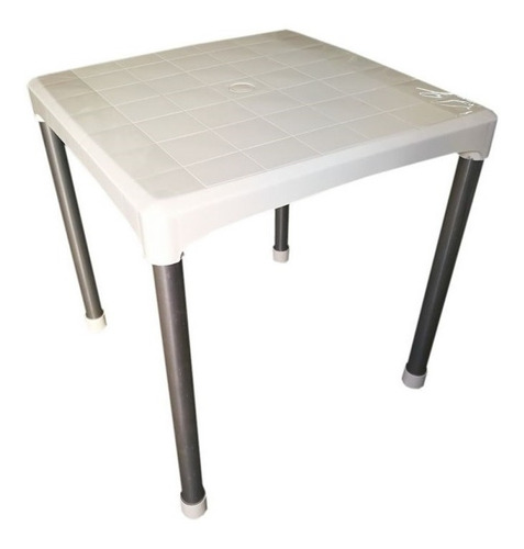 Mesa Plastica Cuadrada 70 X 70 Patas De Caño Galana