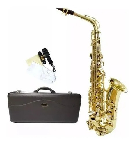 Saxofon Alto Laqueado Silvertone Slsx009 Estuche Boquilla