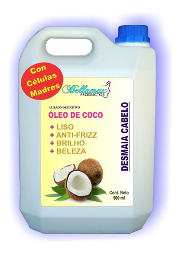 Bidon Alisado Definitivo De Oleo De Coco 5 Lts