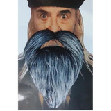 Barba Bigode Grisalha Viking Velho Postiça Falsa Disfarce