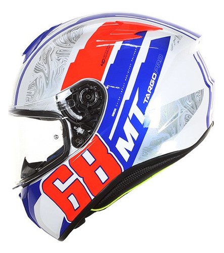 Casco Moto Mt Targo Pro Certificado Con Aleron