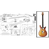 Plan Of Prs Mccarty Guitarra Eléctrica - Impresión A Esca.