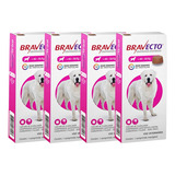 Kit 4 Antipulgas E Carrapatos Bravecto 1400mg 40 A 56kg Cor Rosa-claro