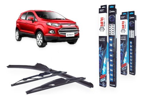 Kit Juego X3 Escobilla Limpiaparabrisas Ecosport 2012 A 2022