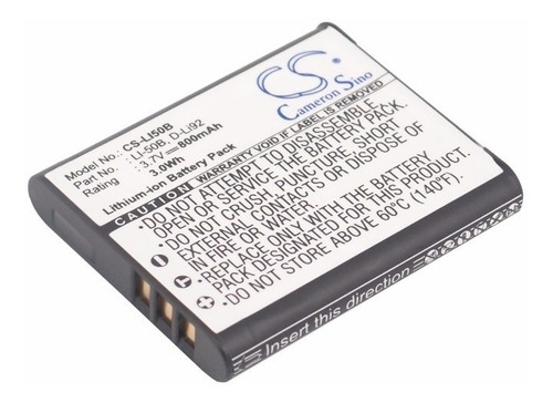 Batería P/ Olympus Li-50b, Stylus 1010, 1020, 800mah