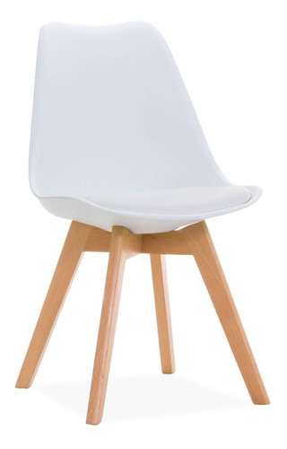 Silla Tulip Eames Blanco De Cocina Moderna X2 Unidades