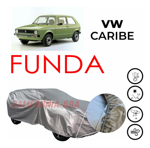 Funda Cubierta Lona Afelpada Cubre Para Vw Caribe