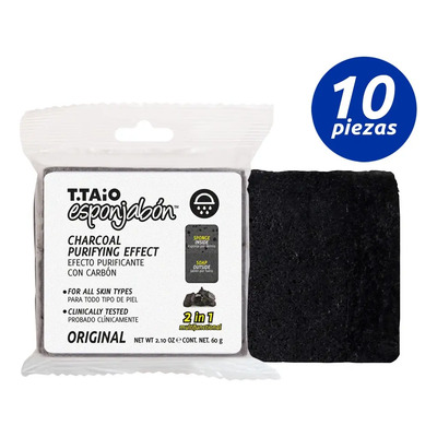 Esponjabon T.Taio Jabón Carbón Activado y Esponja Pack 10 Piezas | MercadoLibre