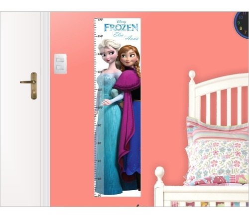 Adesivo Infantil Régua Do Crescimento Frozen - Elsa E Anna