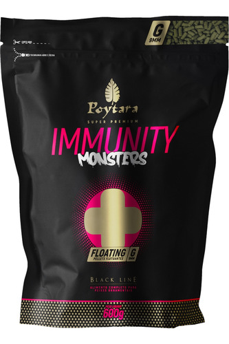 Poytara Ração Peixes Immunity Monsters Floating G 9mm 600g