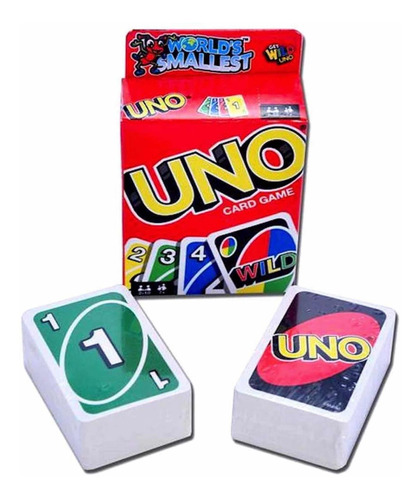 Worlds Smallest Uno Juego De Cartas Uno Miniatura