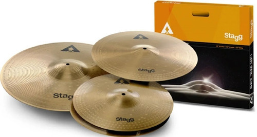 Set Platillos Stagg Axk Hi Hat 14 + Crash 16 + Crash Ride 20