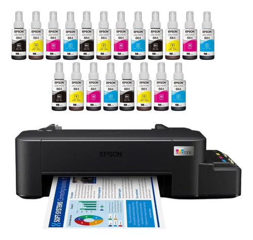 Impressora Ecotank L121 + 20un Refil Original Epson 