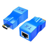 Adaptador Extensor Hdmi Cat 5e/6 Cable Rj45 30 Metros 4k-2k