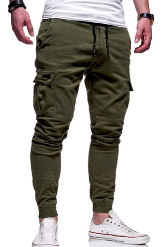 Pantalón Jogger Cargo Jeans Para Hombre Casual