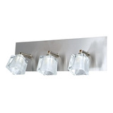 Aplique Pared 3 Luces Vidrio Baño Moderno Led G9 Vg