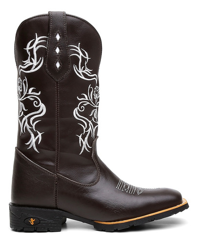 Bota Texana Feminina Country Em Couro John Country Cano Alto