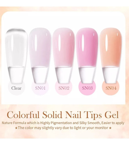 Solid Nail Tips Gel - Pegamento Para Systema Soft Gel 