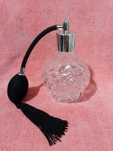 Perfumeiro Vidro Moldado Com Borifador Funcionando 13x9cm