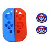 Silicona Protectora Del Joycon + 2 Grips Nintendo Switch