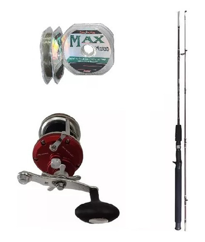 Kit Pesca Dourado Jj300 + Vara  30lbs 1.80 + Linhas