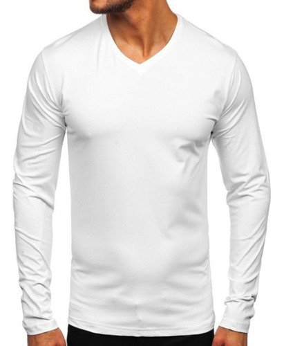 Camiseta Hombre Primera Capa Cuello V Bambú 