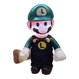  Luigi  De Mario Bros  Muñeco 30 Cm De Alto Con Luz Y Sonido