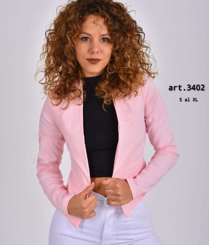 Blazer Saco Entallada Yd  Dama Mujer Bengalina Elastizada  