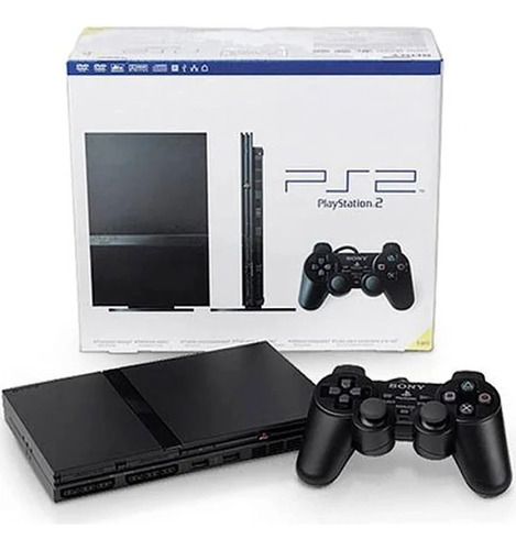 Ps2 Playstation 2 + Juegos Memoria 128gb Color Negro