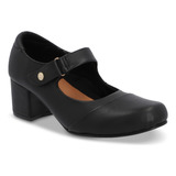 Zapato Dama Flexible Formal Negro Tacón 4.5cm 319-69