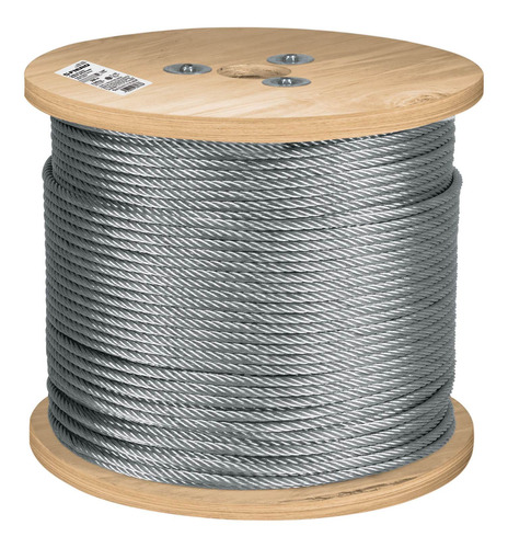 Cable De Acero 3/16' Flexible 7x19 Hilos Carrete 300 M