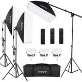 Kit De Iluminación Fotográfica Andoer Softbox Professional S