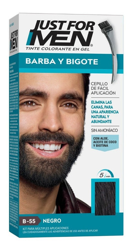 Tintura En Gel Just For Men Para Barba Y Bigote Negro